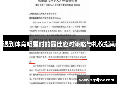 遇到体育明星时的最佳应对策略与礼仪指南